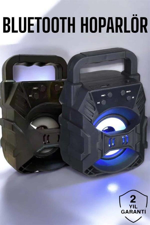 Taşınabilir Bluetooth Hoparlör Led Işıklı - 3 Inç Ses, 10 Metre Menzil, Uzun Pil Ömrü