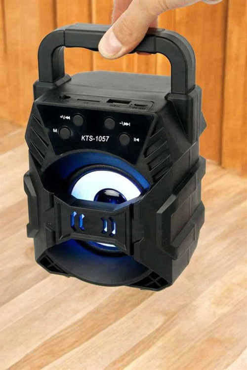 Işıklı Bluetooth Hoparlör 3 inç 10m Kablosuz Ses ve Renkli Işık - Taşınabilir