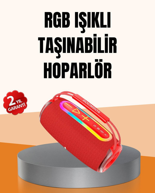 IPX6 Su Geçirmez RGB LED Bluetooth Hoparlör - 20W Güçlü Taşınabilir Kulaklık Sahası