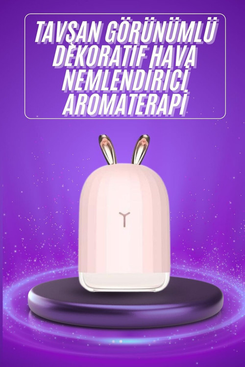 Aromaterapi Hava Nemlendirici Dekoratif USB Şarjlı Tavşan - Nemli ve Ferah Ortam