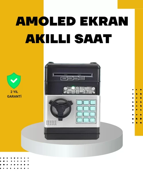 Çocuklar İçin Şifreli ATM Kasa Para Yutan Kumbara - Güvenli ve Eğlenceli Tasarım