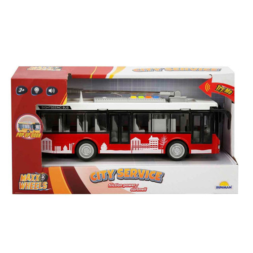 1:16 Sesli ve Işıklı Şehir Otobüsleri 28 cm S00003537