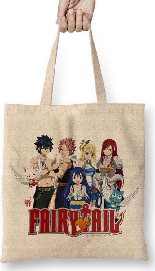 Fairy Tail Anime Erza Scarlet Happy Lisanna Straus Bez Çanta Uzun Saplı