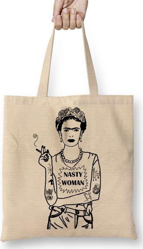 Frida Kahlo 012 Bez Çanta Uzun Saplı