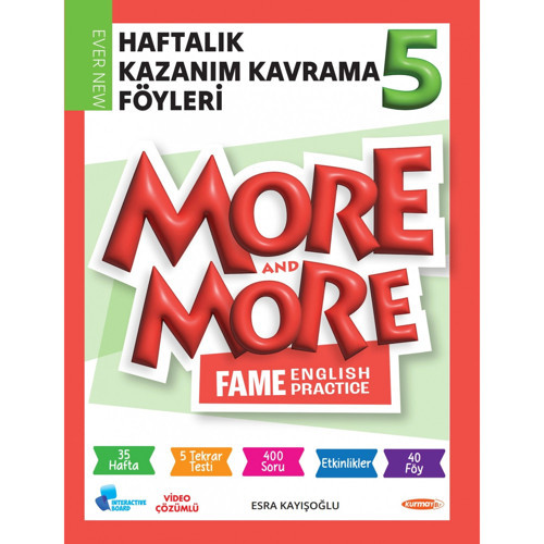 More & More 5 Haftalık Kazanım Kavrama Föyleri (40 Föy) Yeni