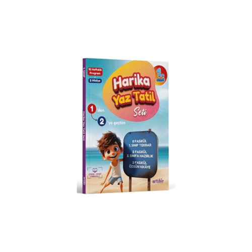 Artıbir Yayınları 1. Sınıf 1'den 2'e Geçtim Harika Yaz Tatil Seti Yeni Maarif