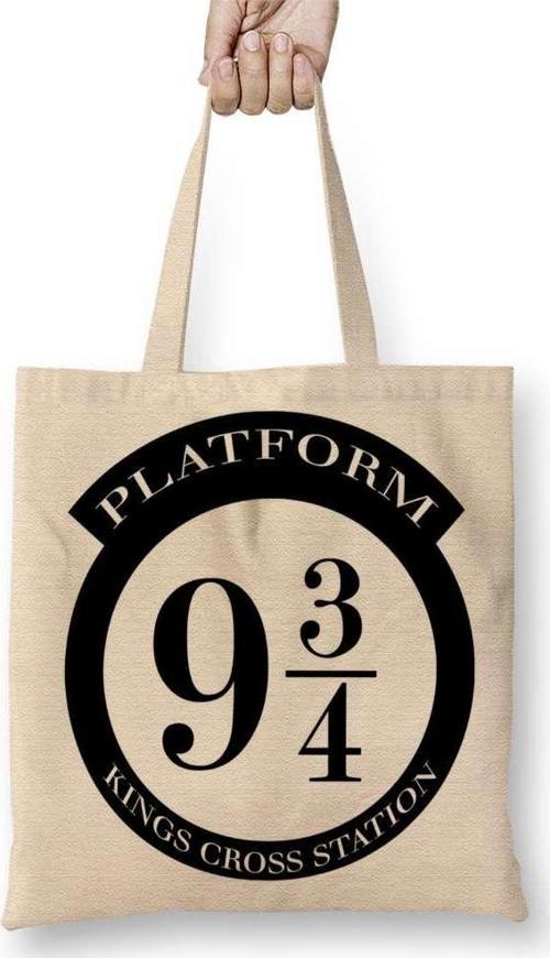Harry Potter Platform 9 34 9 3-4 Bez Çanta Uzun Saplı