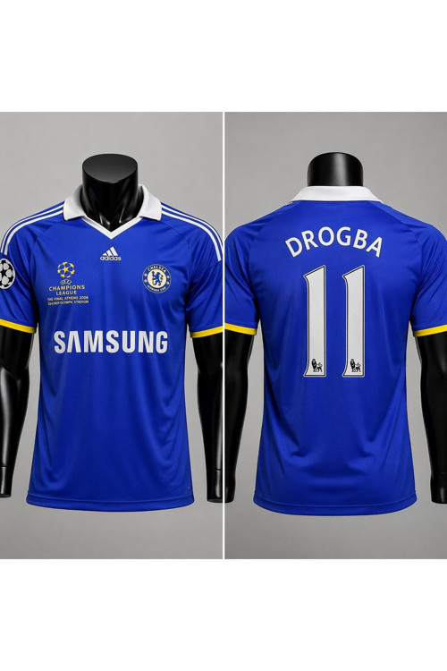 Chelse’A. Drogba Mavi Yakalı 2008 Futbol Yetişkin Forması Aert6680,