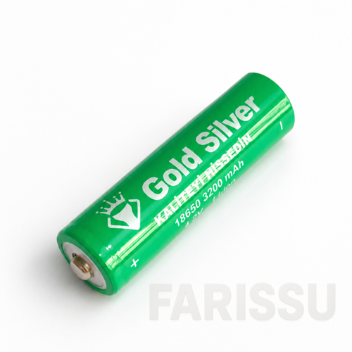 Gold Silver 18650 El Feneri ve Kafa Lambası Pili 3200 mAh 4.2V Şarj Edilebilir Li-ion Pil