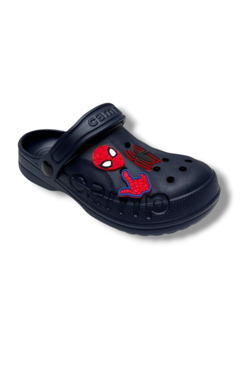 E600-26 Örümcek Adam Süslü Erkek Çocuk Sabo Terlik&Sandalet 31-35