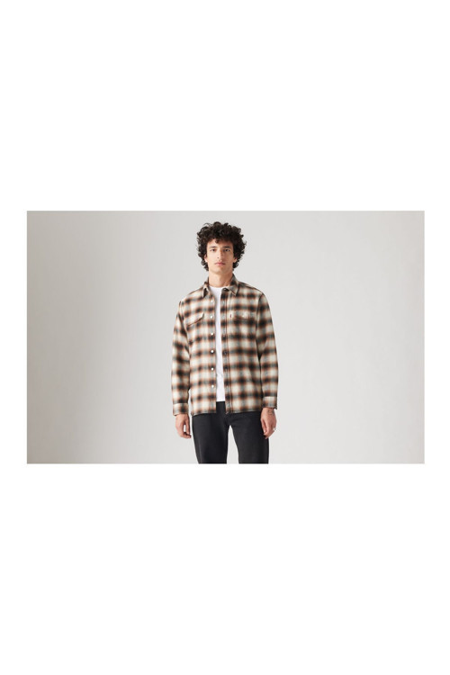Erkek Oversize Uzun Kol Kareli Gömlek - Günlük Stil