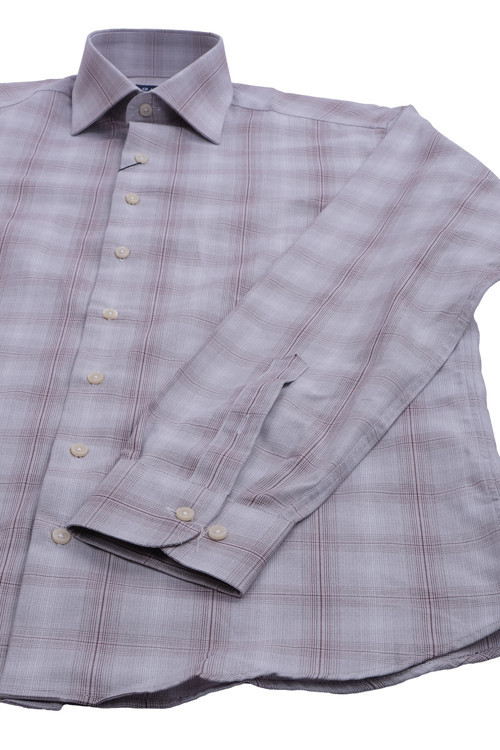 Erkek Kareli Uzun Kol Gömlek - Modern Fit Günlük İş