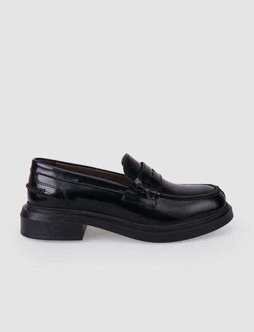 Livanar %100 Hakiki Deri Siyah Açma Kadın Loafer