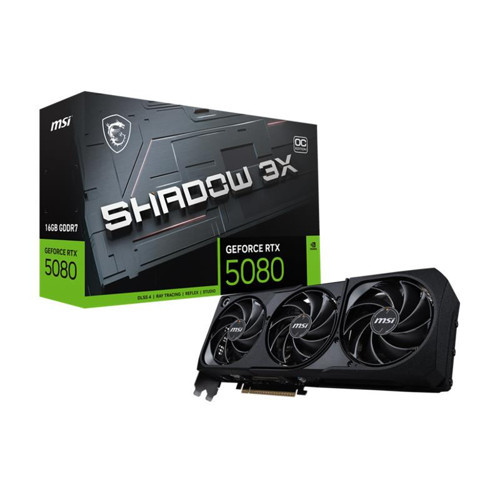 GEFORCE RTX5080 16G SHADOW 3X OC 16GB GDDR7 256BIT 1XHDMI 3XDP EKRAN KARTI