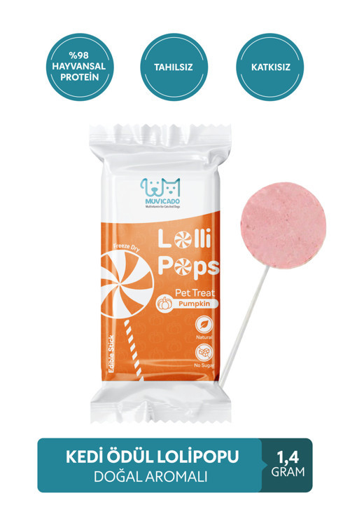 Kedi Lolipopu Kedi Ödül Maması Lolipop Kedi Ödülü Kediler İçin Lolipop Lezzetli Pumpkin 14 G