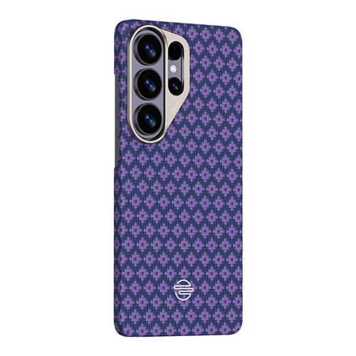 Galaxy S26 Ultra Uyumlu Kılıf M-Safe Şarj Özellikli Armorair Armorgrid Serisi Kevlar Kapak Mor