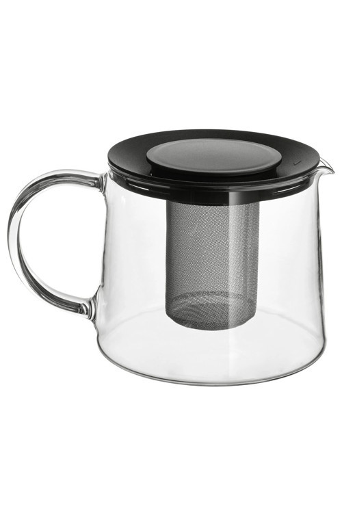 Quick Cam Demlik 1,5 Litre Süzgeçli Bitki Çayı Demliği Şeffaf Demlik Yükseklik 13 Cm