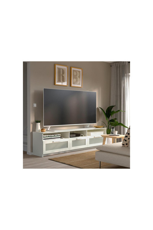 Tv Sehpası, Beyaz, 216X41X54 Cm