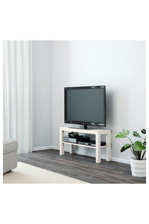 45 Cm Çok Amaçlı Tv Sehpası (90X26X45) Cm 90 Cm Beyaz Raflı Mdf 26 Cm