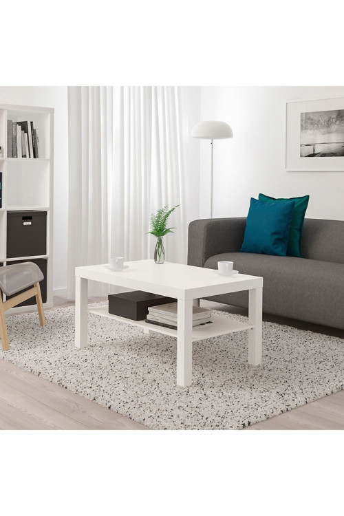 Dekoratif Lack Orta Sehpa Mobilya Beyaz Renkli - 55X90 Cm