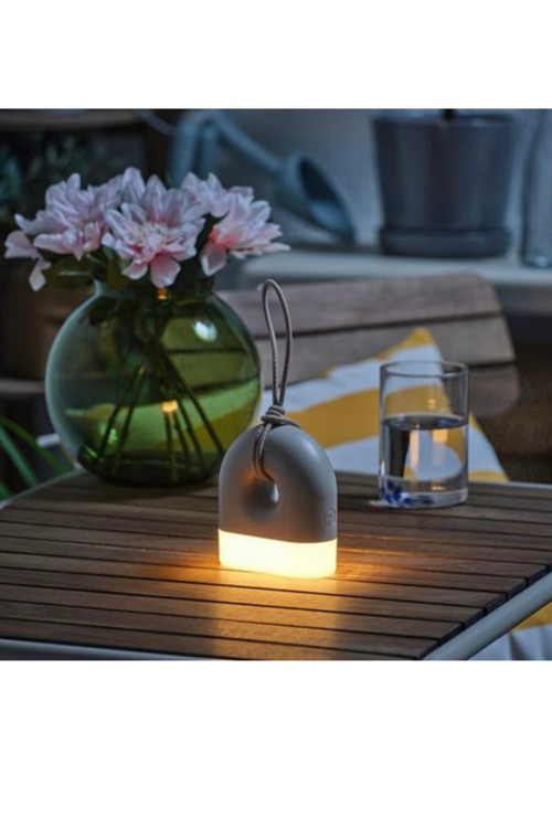 Solvinden Masa Lambası Gri-Beyaz, 12 Cm