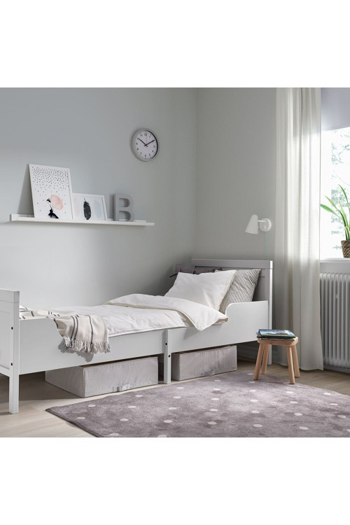 Uzayabilen Çam Çocuk Karyolası, Gri, 80X200 Cm Çocuğunuz Büyüdükçe Karyola Da Uzatılabilir.