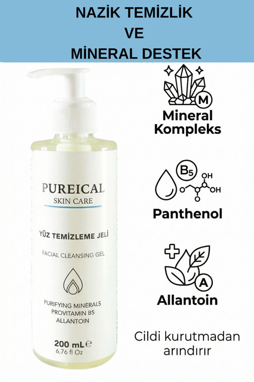 Nemlendirici Yüz Temizleme Jeli 200 Ml, Panthenol, Allantoin & Mineral Kompleks