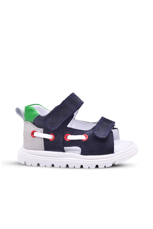 Jack Erkek Bebek Hakiki Deri Lacivert Renk Sandalet