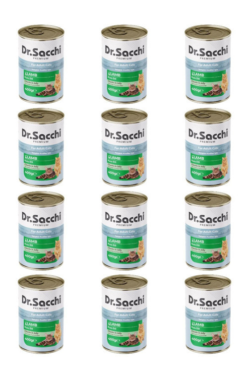 yetişkin kedi-kuzu etli 400gr x 12 adet