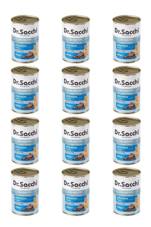 yetişkin kedi-somonlu 400gr x 12 adet