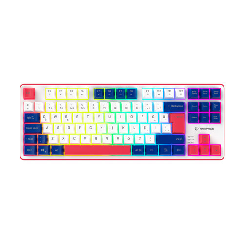 Clicky TKL Mekanik Hisli RGB Türkçe Q Membrane Oyuncu Klavyesi