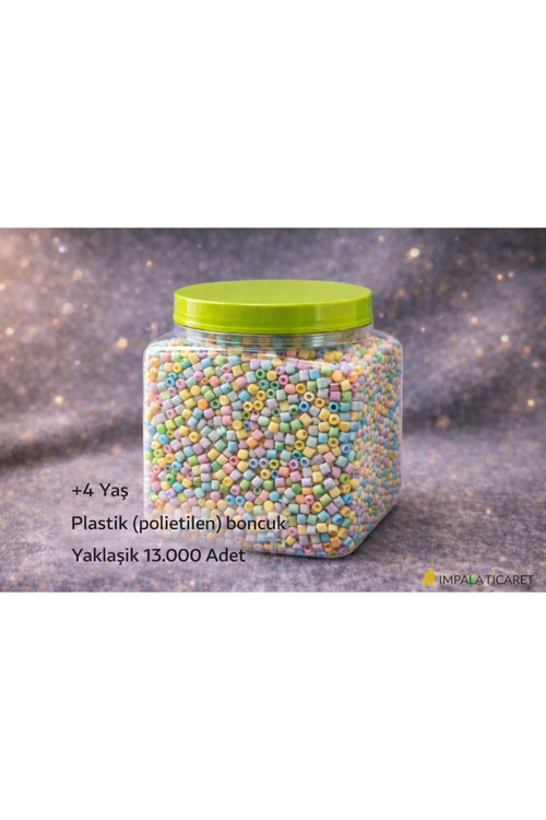 Pyssla Pastel Renklerde Boncuk, Yaklaşık 13.000 Adet