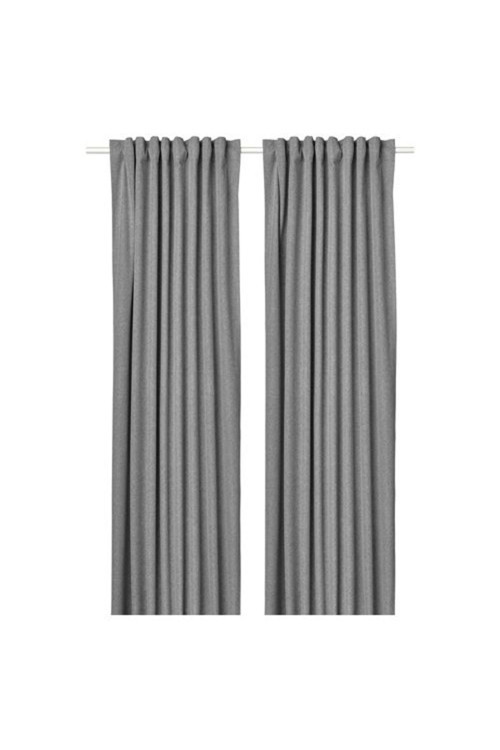 - Rosenmandel, Karartma Perde/2 Kanat, Gri, 135X300 Cm