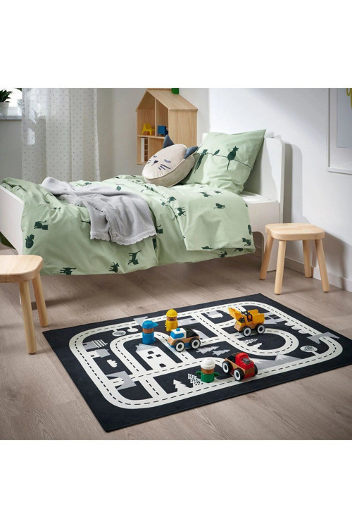 Koyu Gri 74X100 Cm Çocuk Halısı