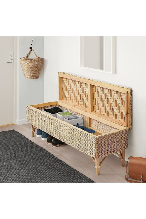Bank, Rattan, 120 Cm