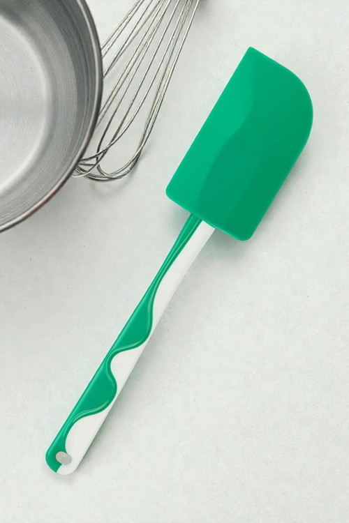 Silikon Spatula Yeşil Beyaz Saplı 25 Cm