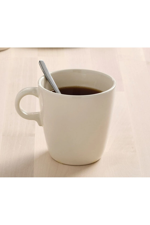 Quick 2 Adet Kulplu Kupa Yükseklik 10 Cm 2'Li Set Çay Fincanı Bej Renk Bardak Hacim 370 Ml Stoneware