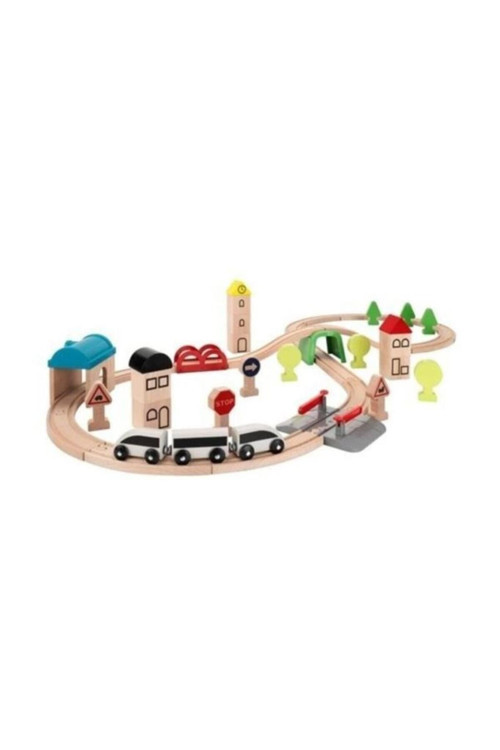Lillabo Ahşap Oyuncak Tren Seti - 45 Parça