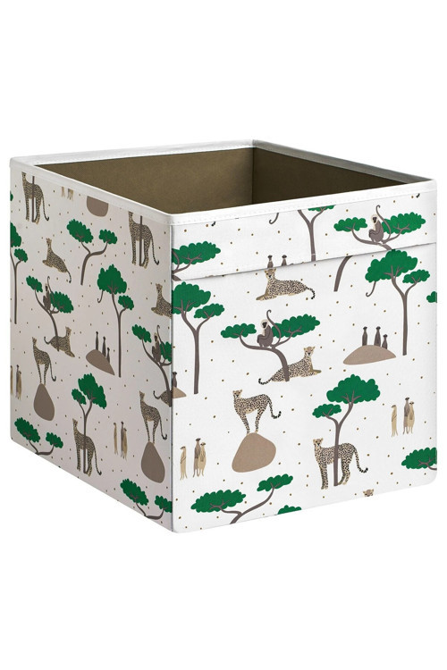 Quick Çocuk Odası Düzenleme Kutusu 33X38X33 Cm Çok Amaçlı Saklama Kutusu Polyester Desenli Kutu