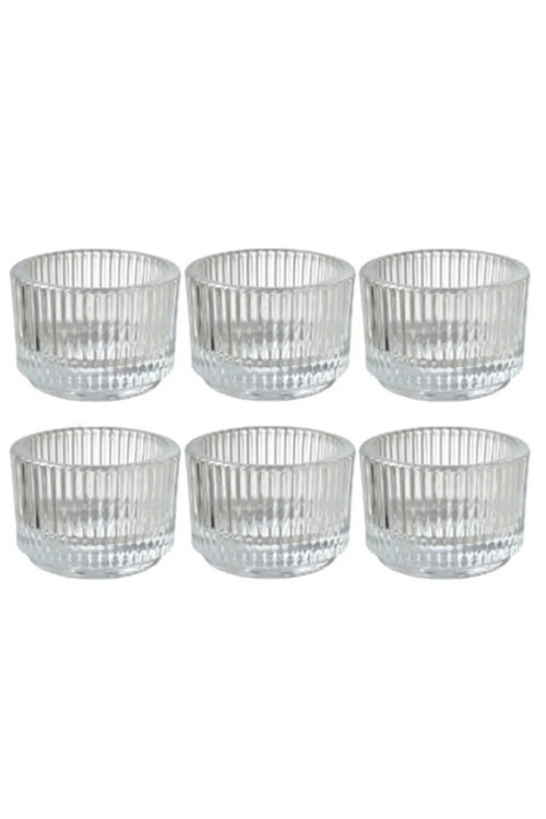 Cam Tealight Mumluk, Çap: 3.5 Cm, 6'Lı Set