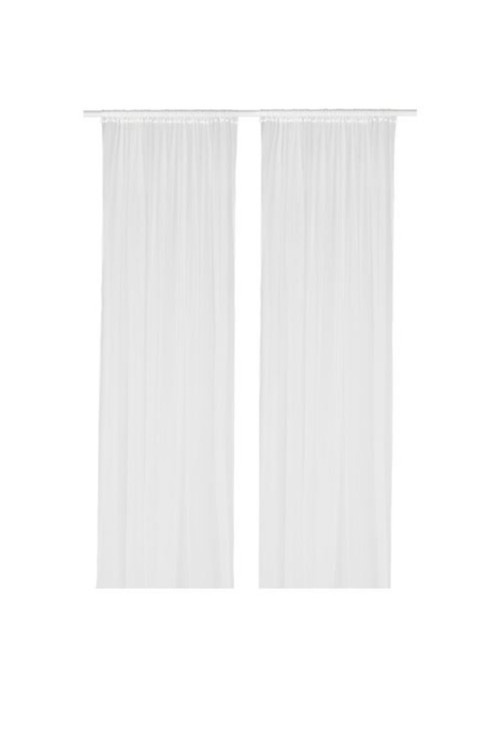 Lıll Tül Perde/2 Kanat, Beyaz 280X300 Şeffaf Kumaş Polyester