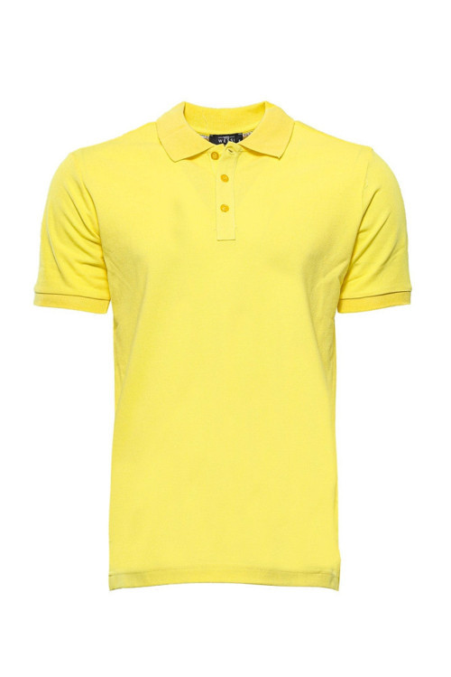 YAKE STORE Polo Yaka Oxford Sarı T-shirt | Wessi - Sarı