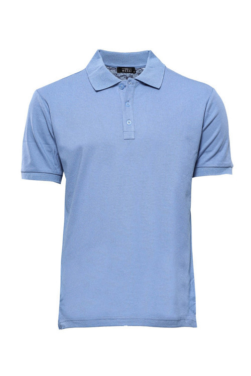 YAKE STORE Polo Yaka Oxford Açık Mavi T-shirt | Wessi - Mavi