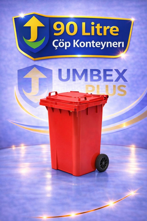 Atık Plastik Çöp Konteyneri 90 Litre Plastik Konteyner - A Isıya Karşı Dayanıklı-