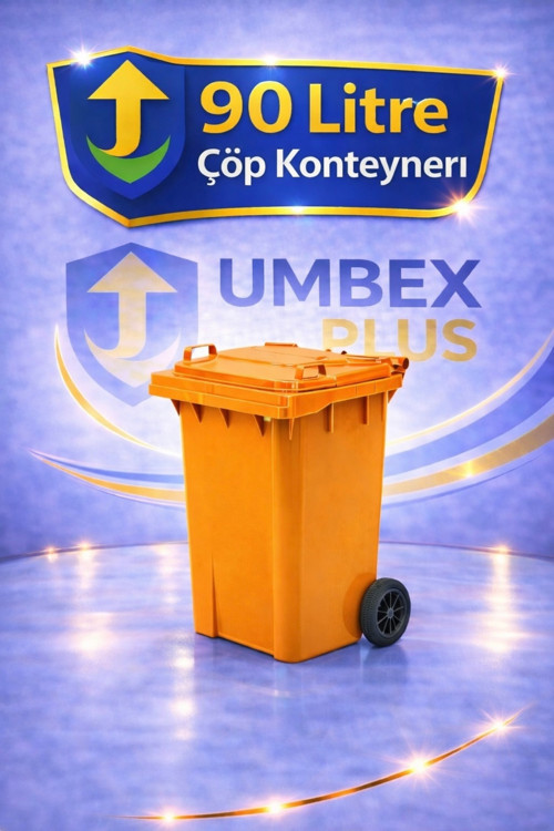 Atık Plastik Çöp Konteyneri 90 Litre Plastik Konteyner - A Isıya Karşı Dayanıklı-