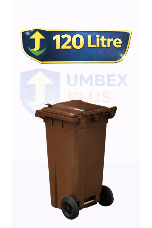 Plastik Metal Pedallı Çöp Konteyneri 120 Litre Konteyner - Isıya Dayanıklı Malzeme -