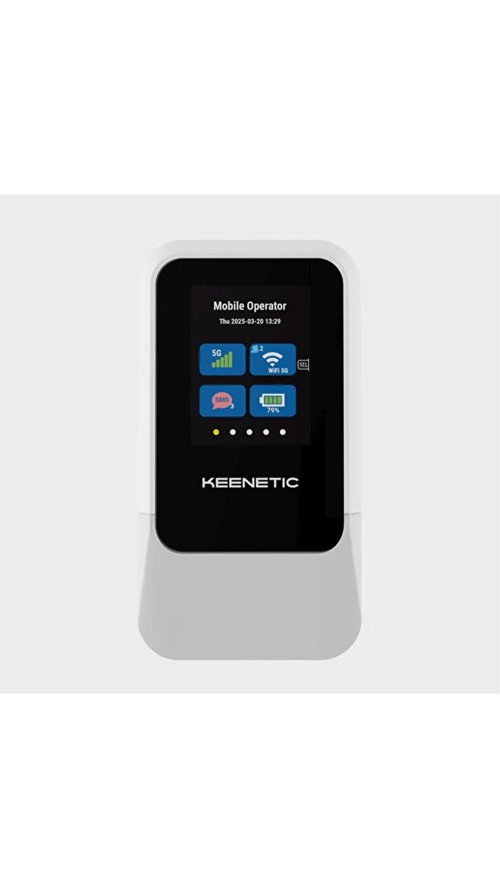Roamer 5G Wi-Fi 6 Hotspot Taşınabilir 4000Mah 30 cihaz 2,4 inç LCD ekran nanoSIM USB Type-C KN-5210
