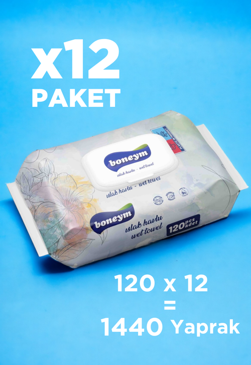 Islak Mendil Islak Havlu ( 12x120=1440 Yaprak ) | Hijyenik Islak Mendil Havlu