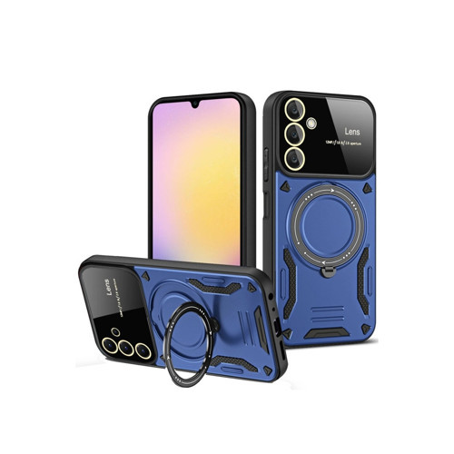 Samsung Galaxy A54 5G Kılıf Joy Lens Standlı Kapak - Lacivert
