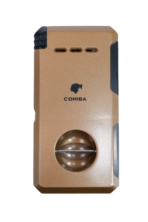 Çift Torch Pürmüz Kahverengi Puro Çakmağı - TR9014